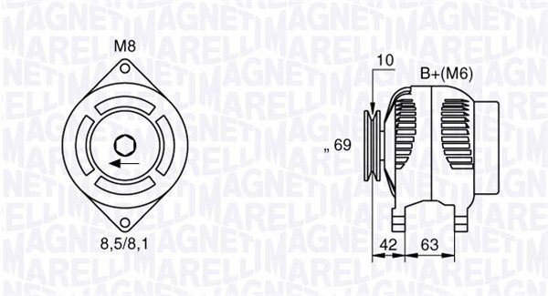 MAGNETI MARELLI Генератор 063532620010